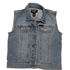 Polo Jeans Co Ralph Lauren Denim Vest Light Wash Women’s Small Vintage